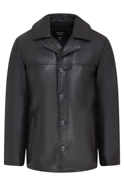 Men’s 4 Button Italian Leather Blazer Jacket - Loxton