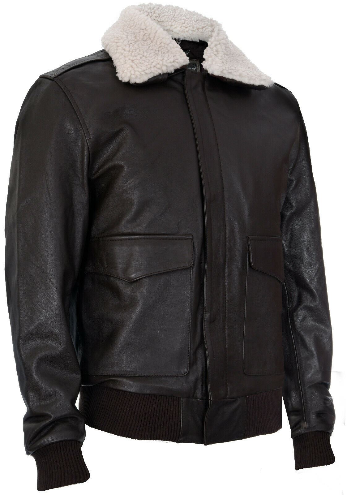 Mens A2 Cowhide Bomber Jacket-Caistor