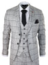 Mens 3 Piece Tweed Suit Grey Check Peaky Blinders 1920 Gatsby Wedding Suit - Upperclass Fashions 