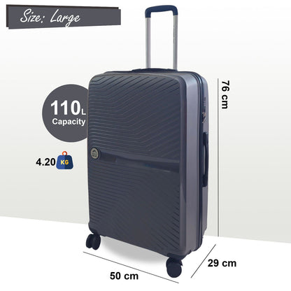 Abbeville Large Hard Shell Suitcase in Grey