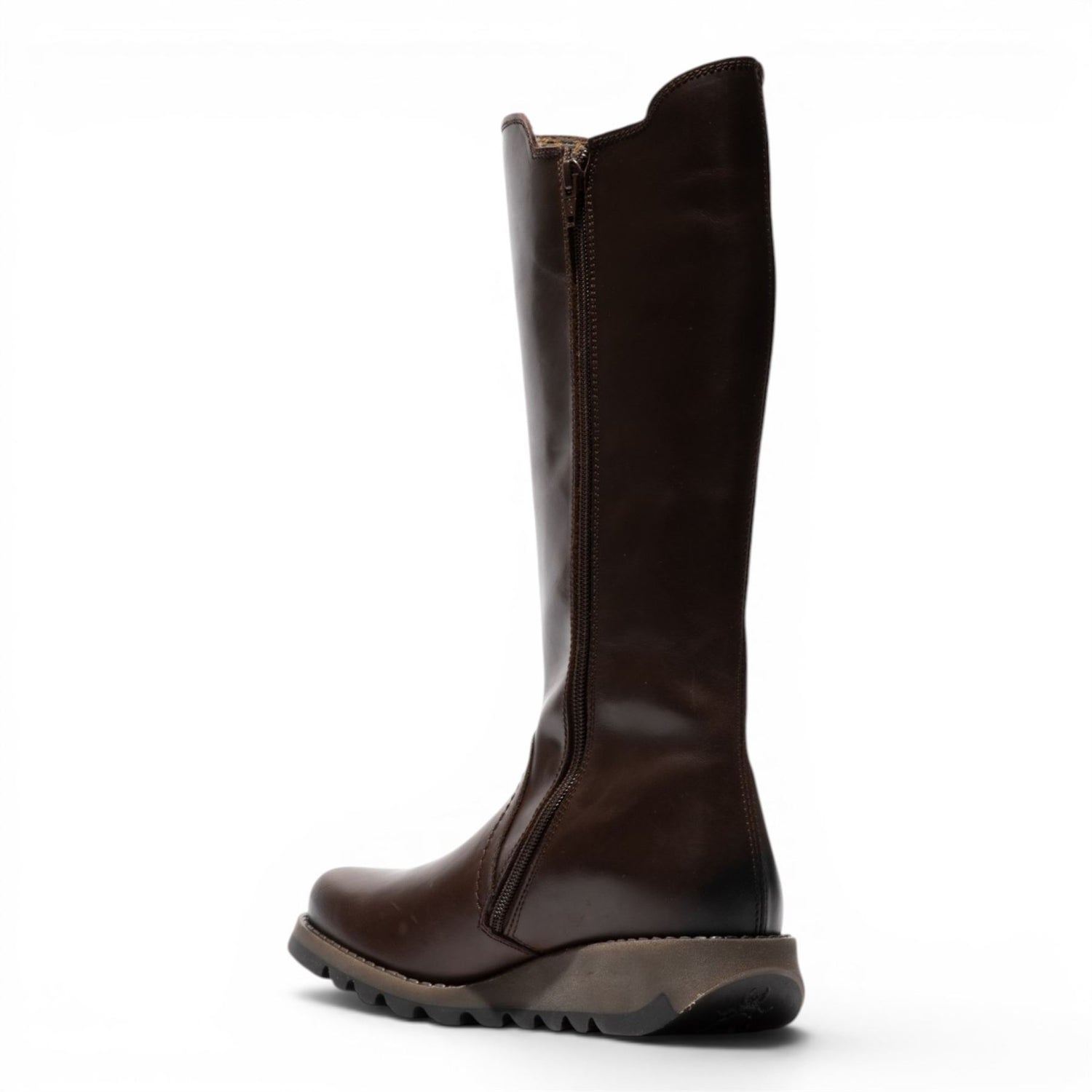 Fly London Womens Brown Leather Knee-High Long Boots - SOIF361