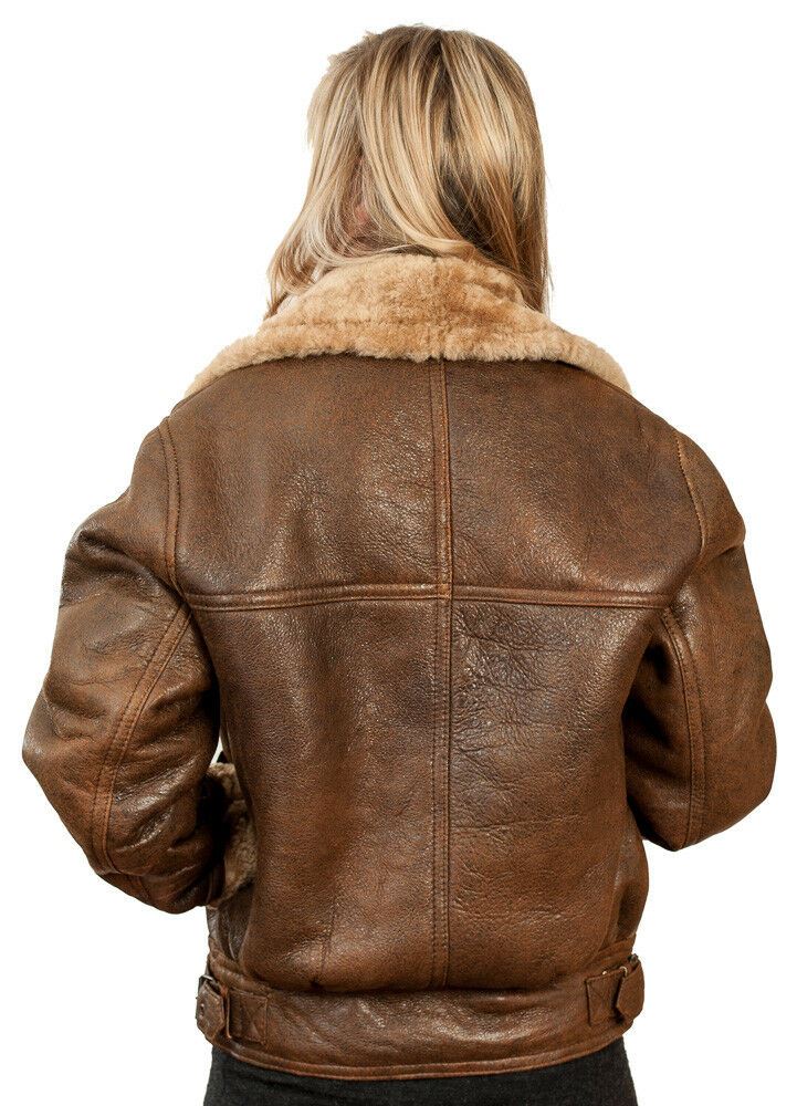 Womens Warmer B3 Sheepskin Flying Jacket-Ramsey