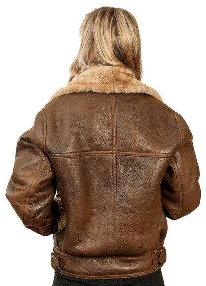 Womens Warmer B3 Sheepskin Flying Jacket-Ramsey