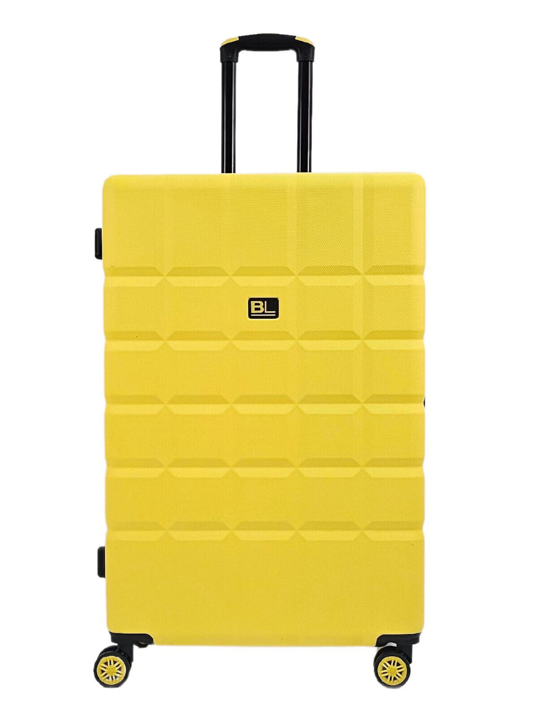Yellow Hard Shell Classic Suitcase Set 8 Wheel Cabin Luggage Case Travel Bag