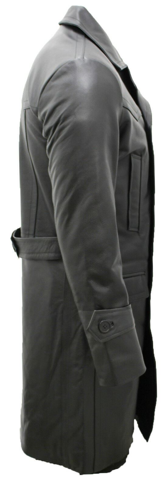 Mens 3/4-Length Cowhide Leather Peacoat-Edmonton