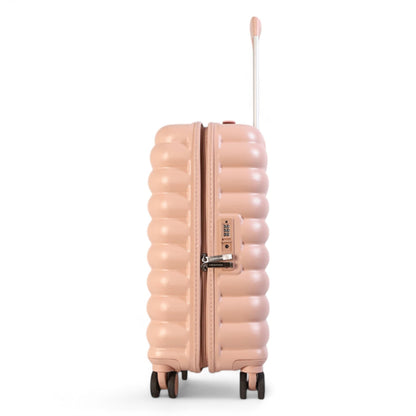 Hard Shell Cabin 37 x 22 x 55 cm Pink TSA Secure Luggage Suitcase Suitable for Easyjet, Ryanair