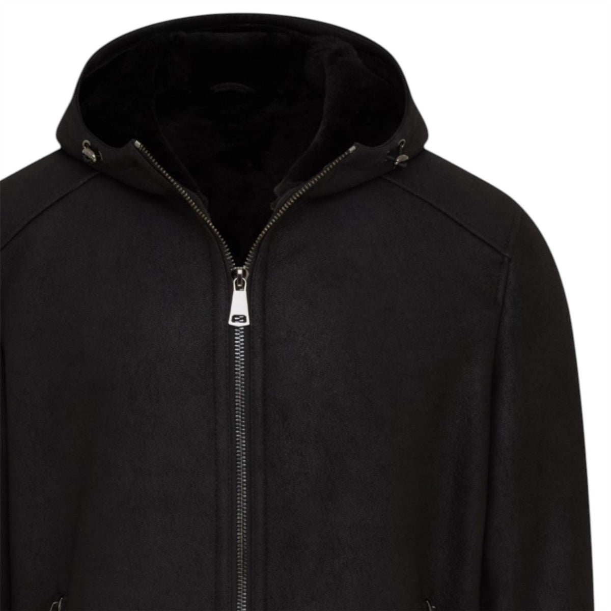 Mens Sheepksin Hooded Shearling Bomber Jacket - Benalla