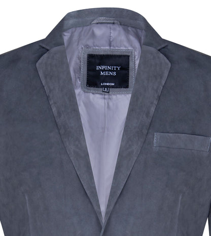 Mens Suede Italian Blazer Jacket-Dorking