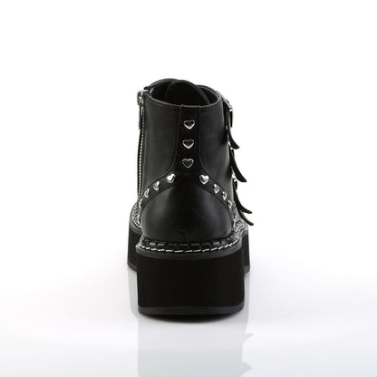 Demonia Emily 315 Black Studded Ankle Boots