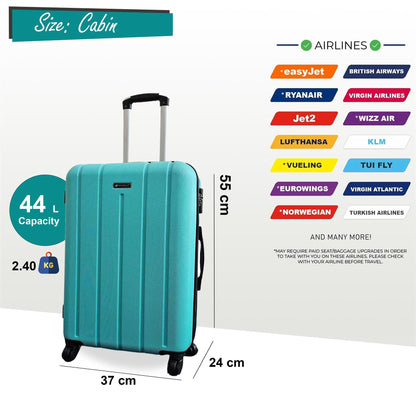 Castleberry Cabin Hard Shell Suitcase in Teal