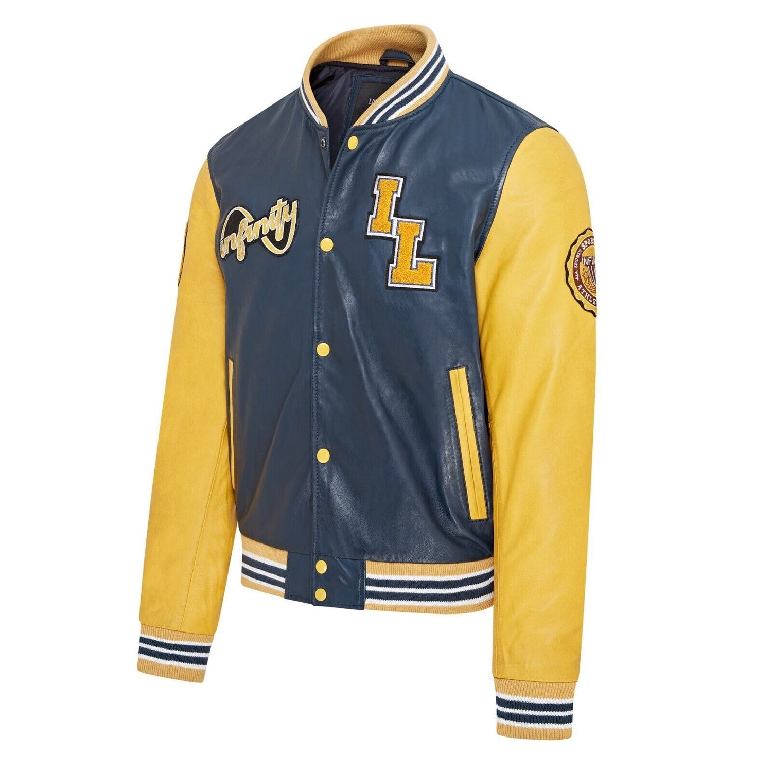 Mens Baseball Leather Letterman Bomber Jacket - Walthamstow