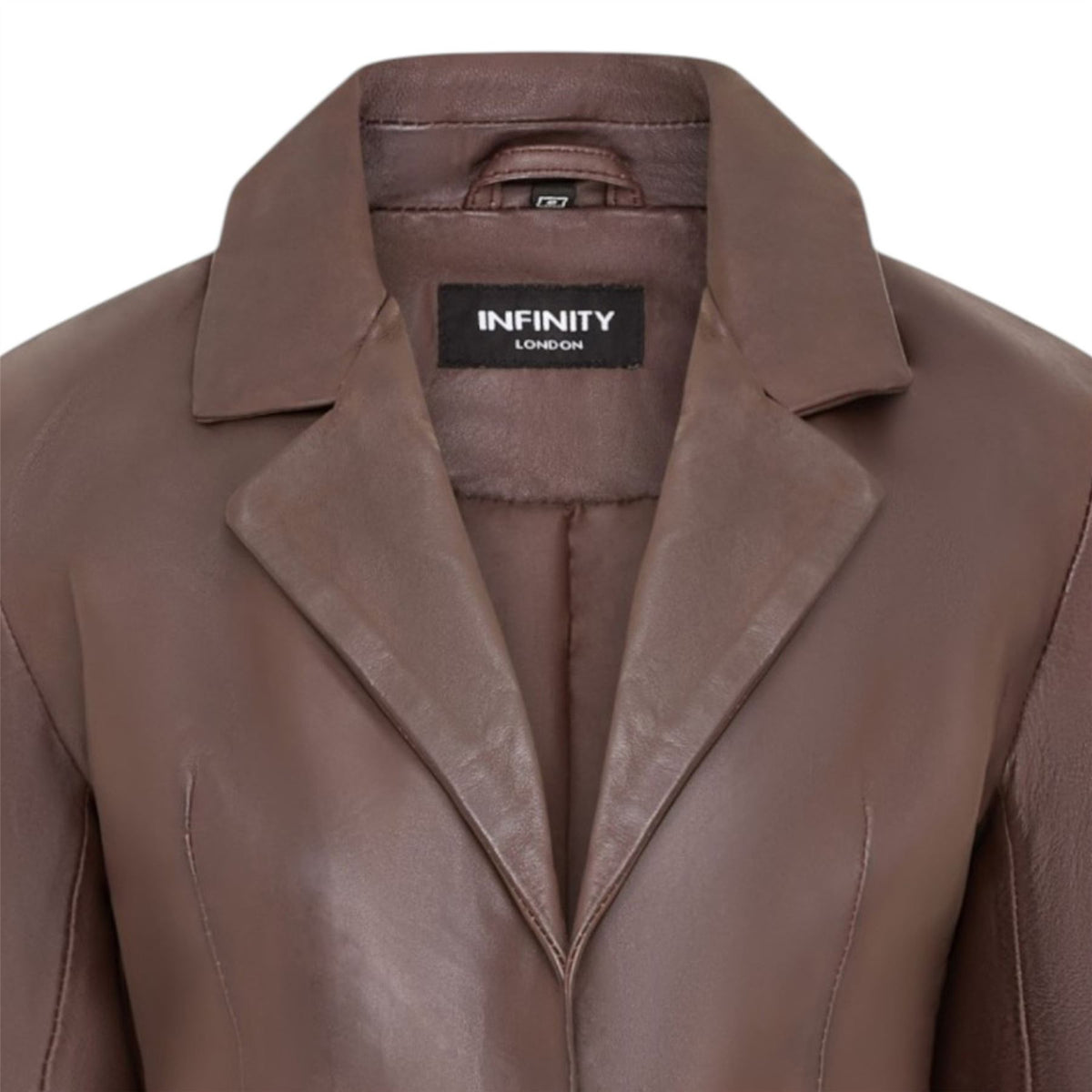 Womens One Button Leather Blazer Jacket-Newhaven