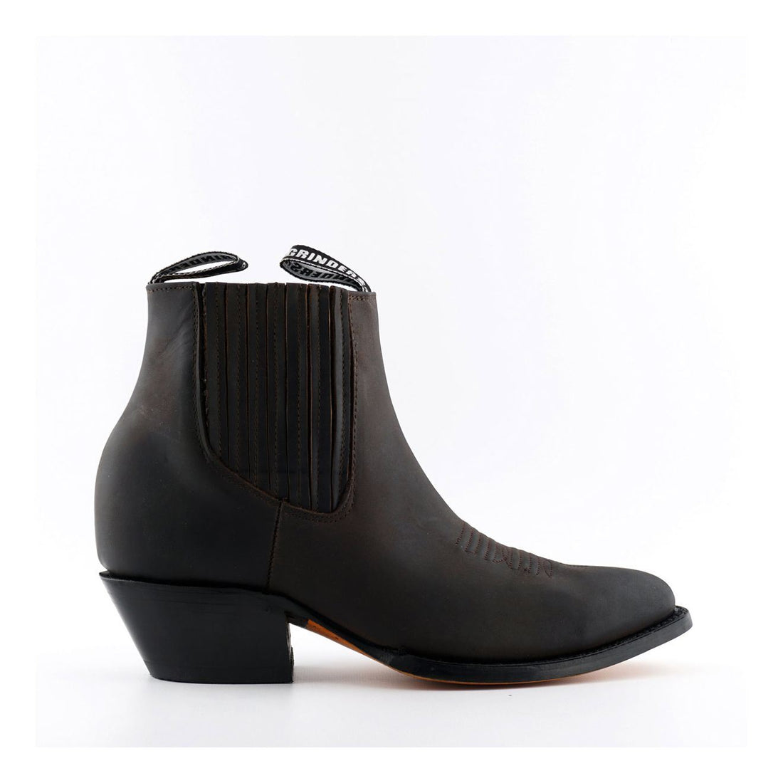 Grinders Unisex Brown Western Ankle Boots- Maverick