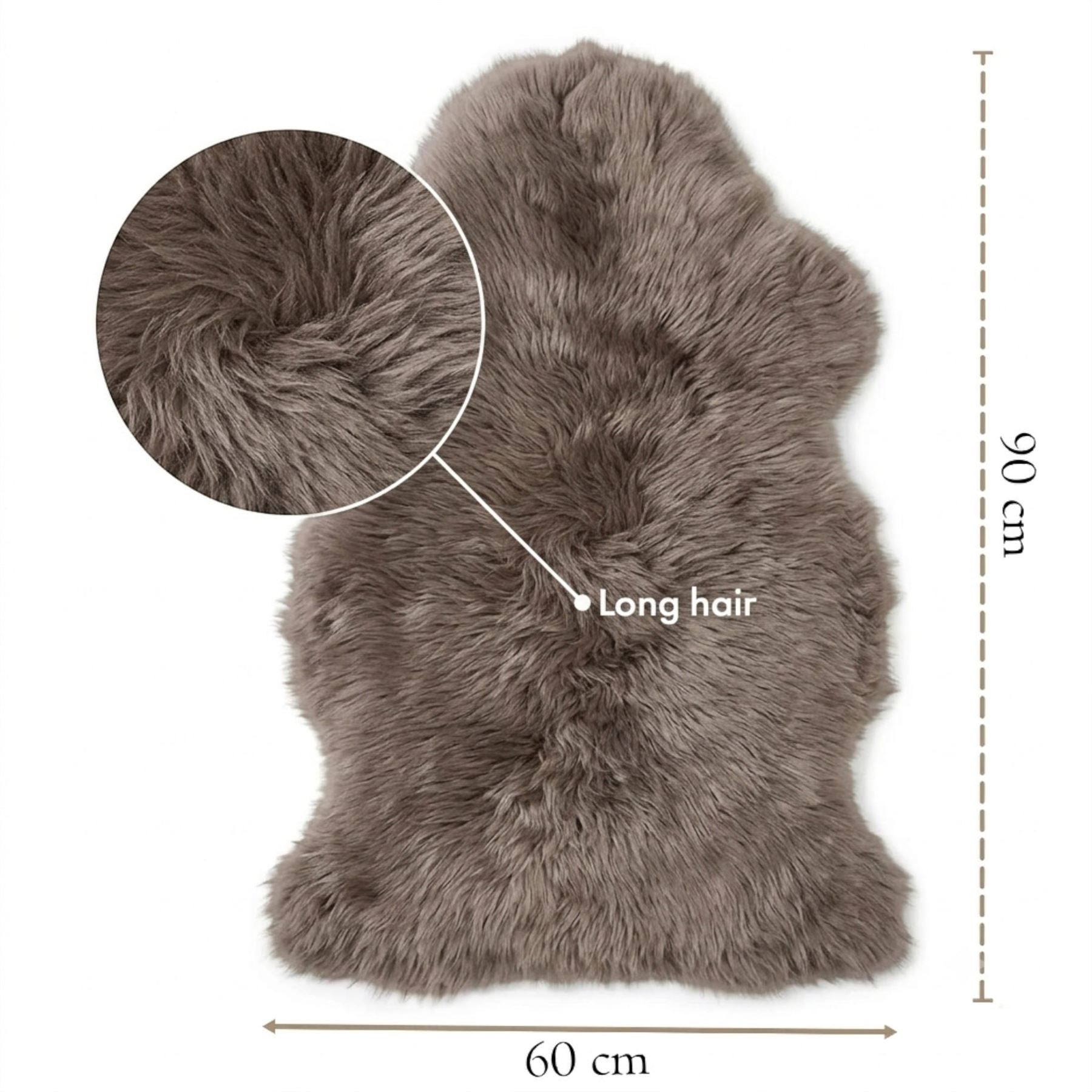 Genuine Sheepskin Natural Silky Soft Fluffy Real Wool Rug