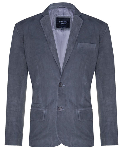Mens Suede Italian Blazer Jacket-Dorking
