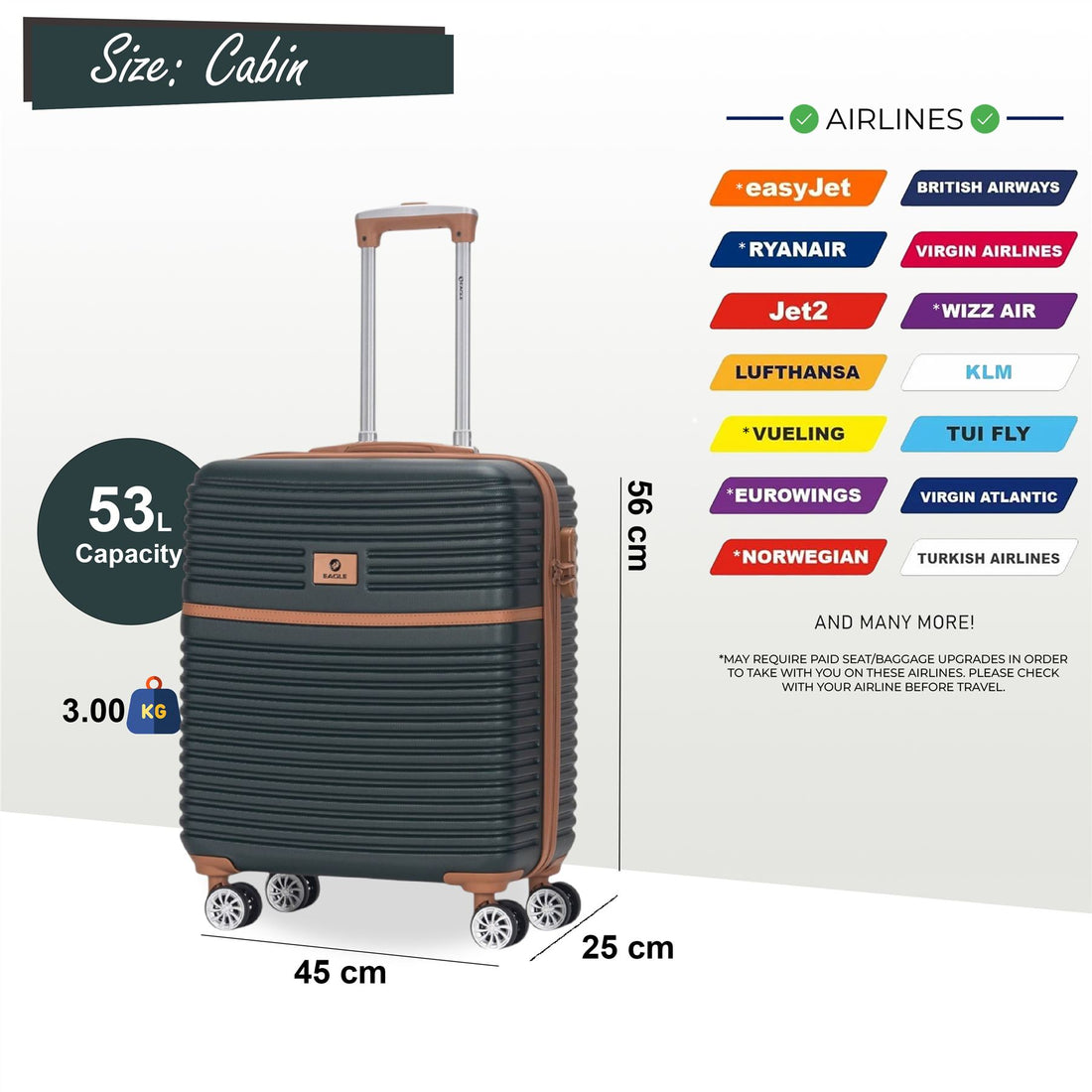 Koga Cabin Hard Shell Suitcase in Green
