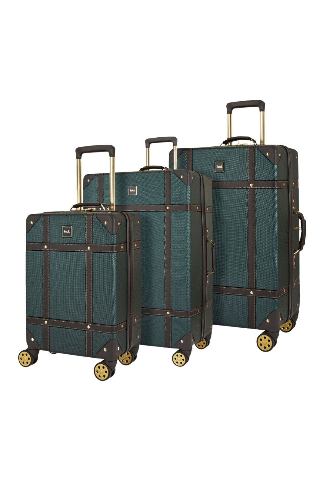 Alexandria Set of 3 Hard Shell Suitcase in Green