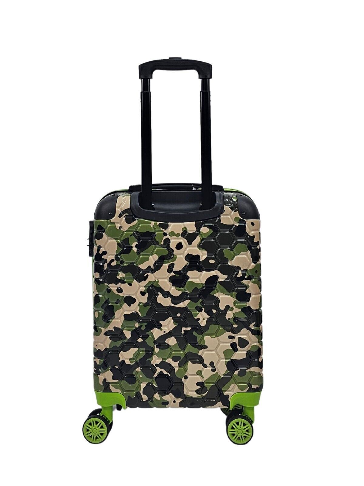 Hardshell Cabin Green Suitcase Set Robust 8 Wheel ABS Luggage Travel Bag - Upperclass Fashions 
