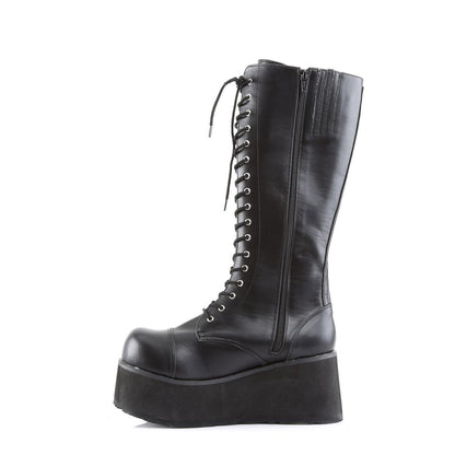 Demonia Trashville 502 Black Vegan Leather Platform Boots - Upperclass Fashions 