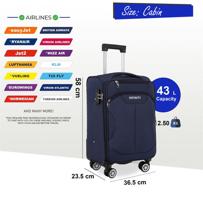 Delta Cabin Hard Shell Suitcase in Navy