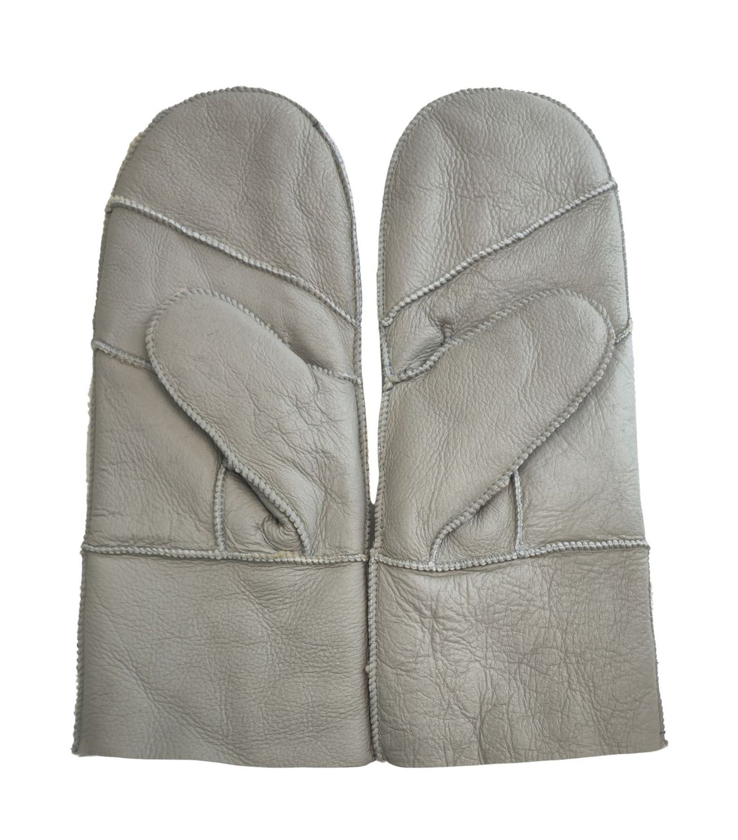 Womens Genuine Real Sheepskin Leather Mittens Warm Gloves