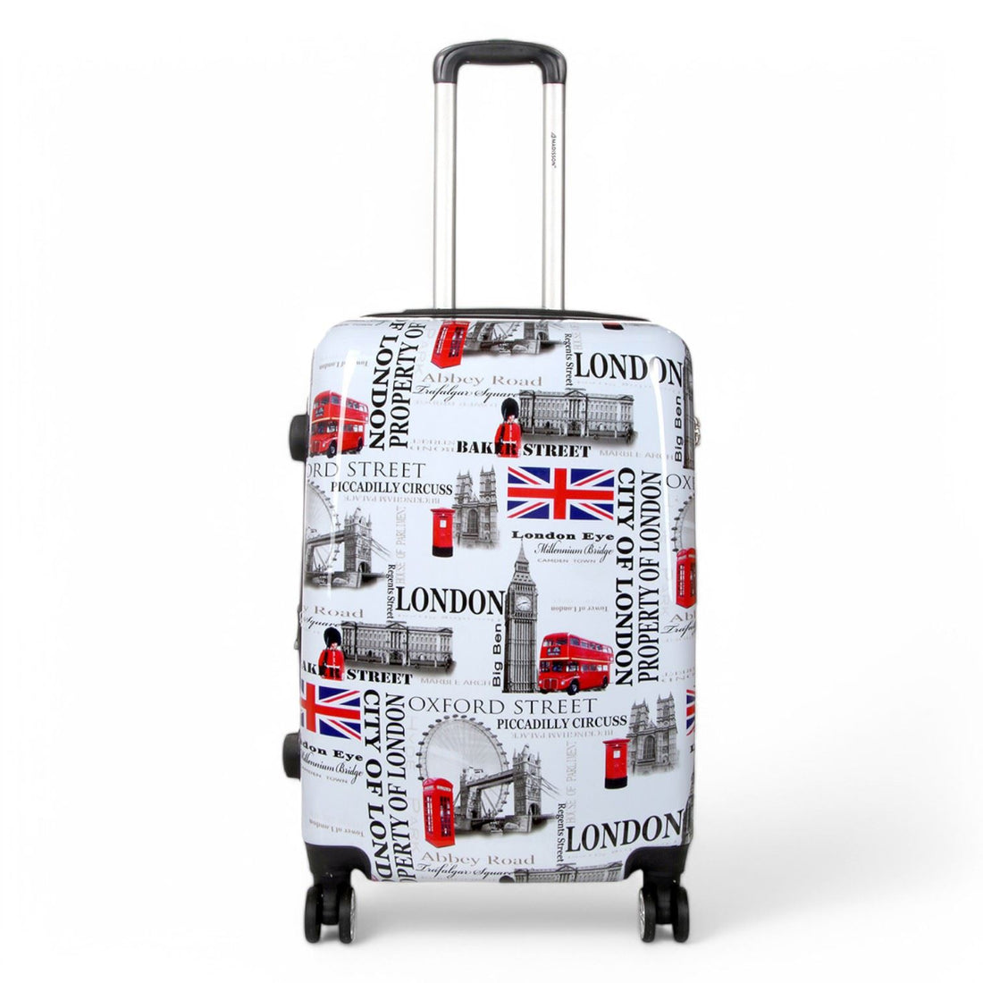 Cooma Medium Hard Shell Suitcase London in Black Flower