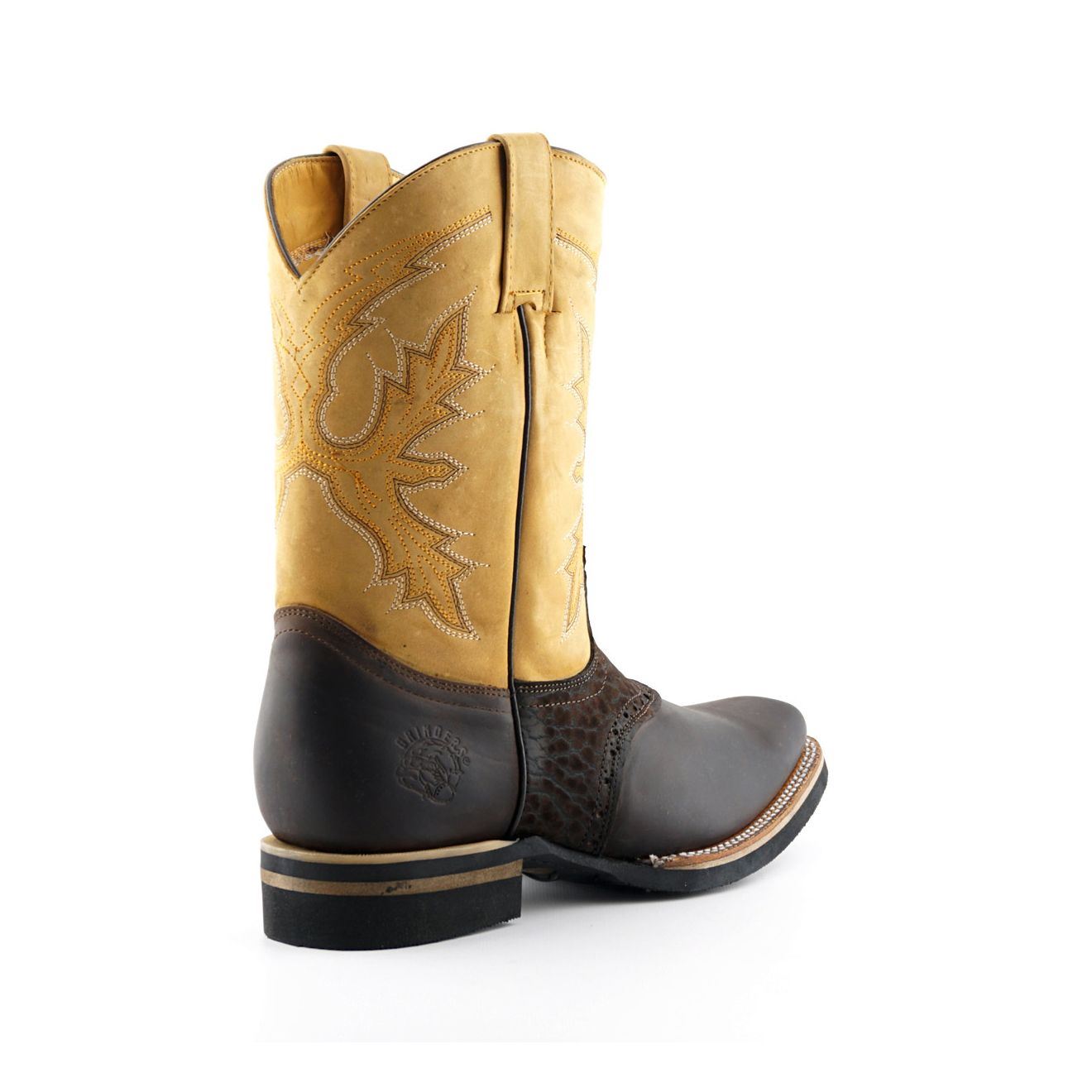 Grinders Tan Leather Cowboy Chelsea Boots- Frontier