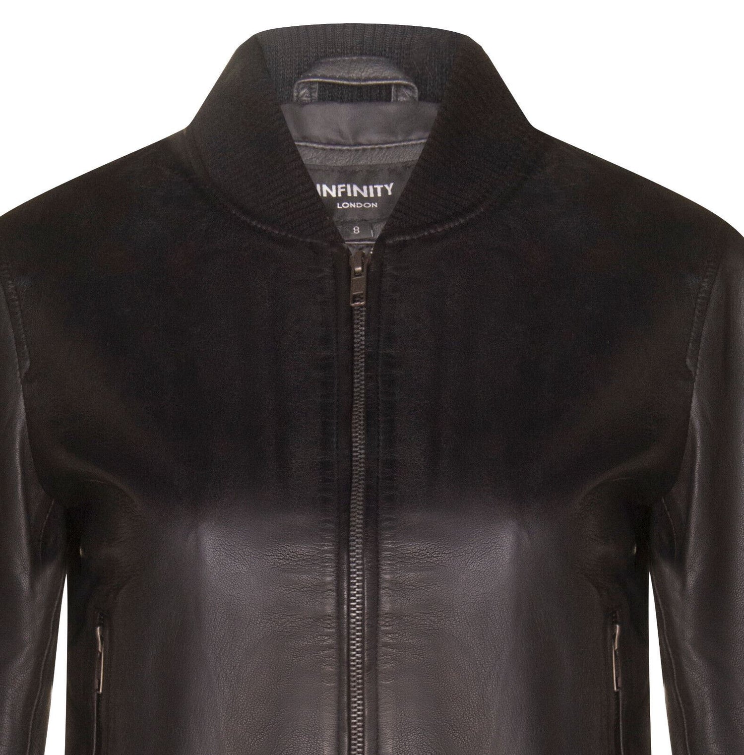 Womens Classic MA-1 Leather Bomber Jacket-Newcastle