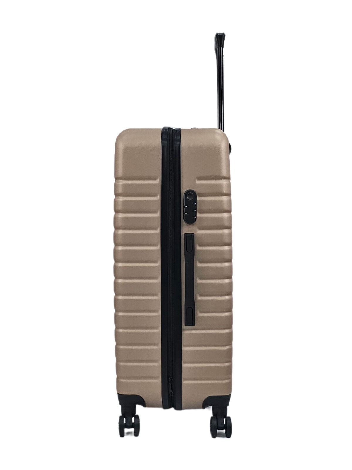 Lightweight Gold Hard Shell ABS Suitcase Set Luggage Travel Trolley Cabin Cases