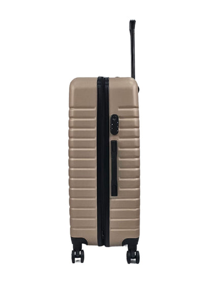 Lightweight Gold Hard Shell ABS Suitcase Set Luggage Travel Trolley Cabin Cases