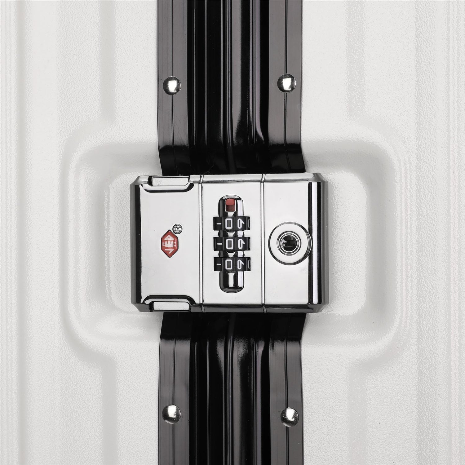 Hardshell Pink Suitcase Set Robust 8 Wheel Luggage Cabin Case Bag - IL-PC-ALLOY-WHITE