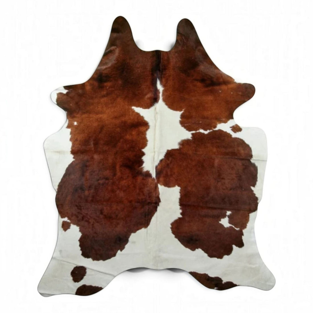 Natural Cow Leather Brown White Cowhide Hairon Rug