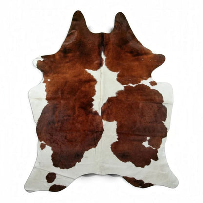 Natural Cow Leather Brown White Cowhide Hairon Rug