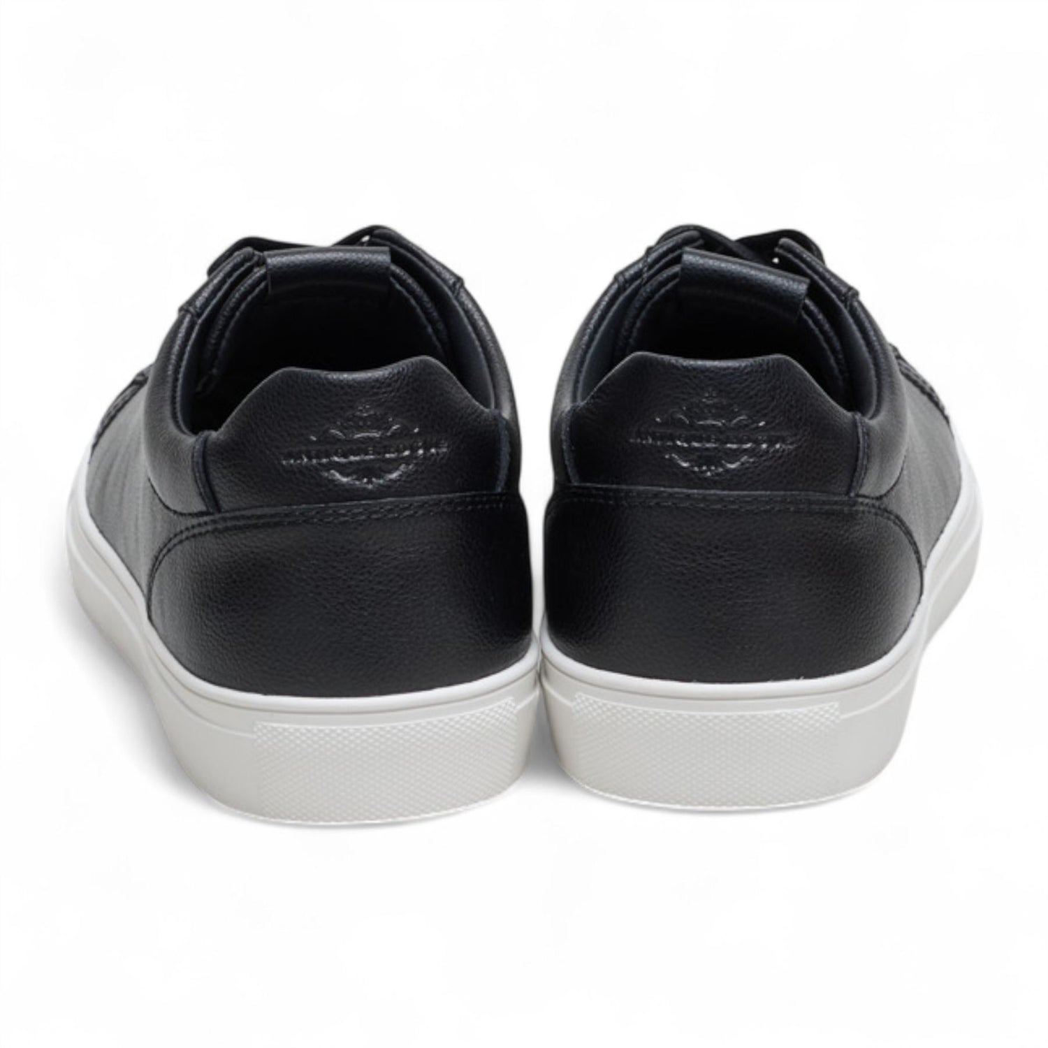 Antique Rogue Men’s Black Leather Trainer Sneaker Shoes - Gibbs