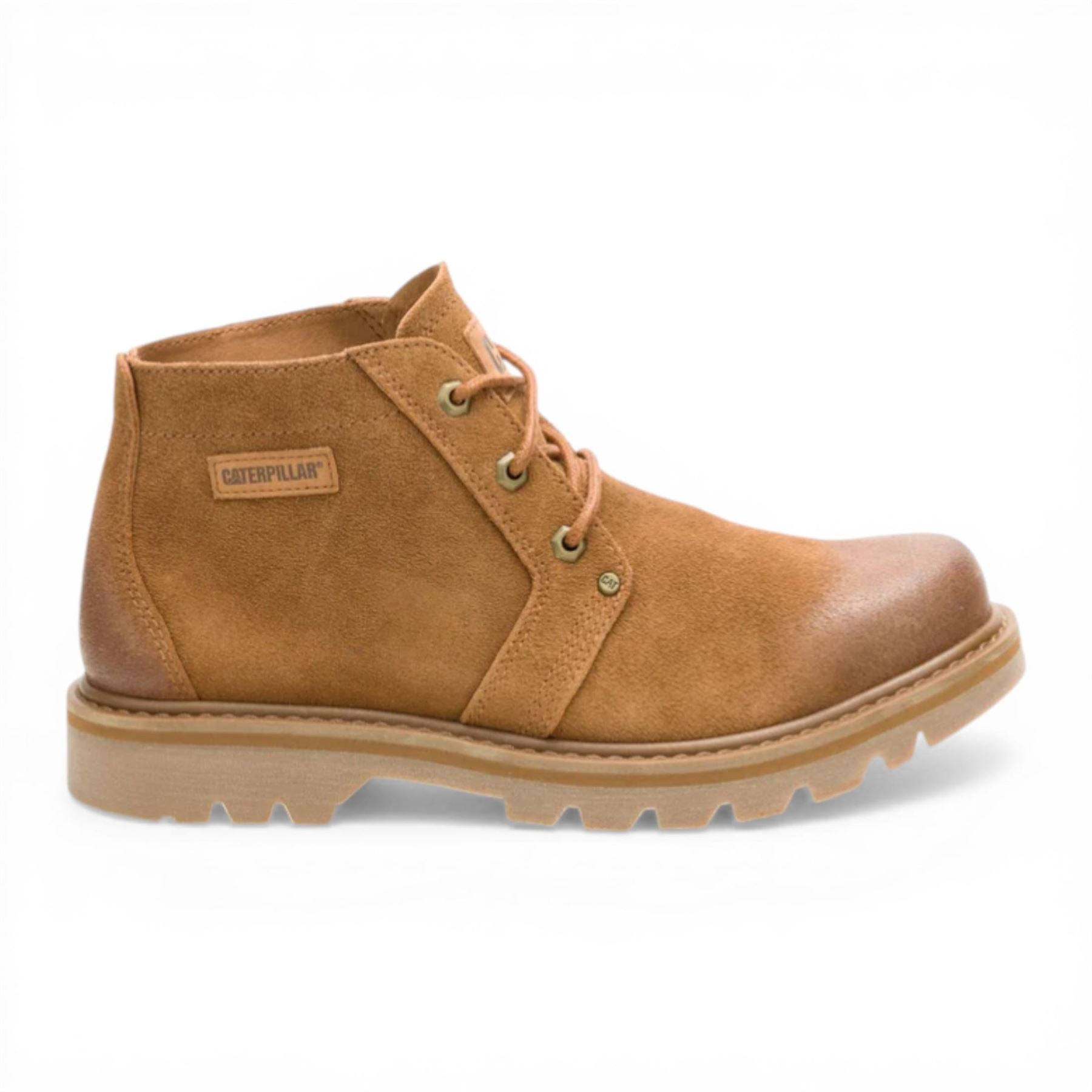 CAT (Caterpillar) Tan Leather Hiking Mid-Cut Chukka Ankle Boots - Grader