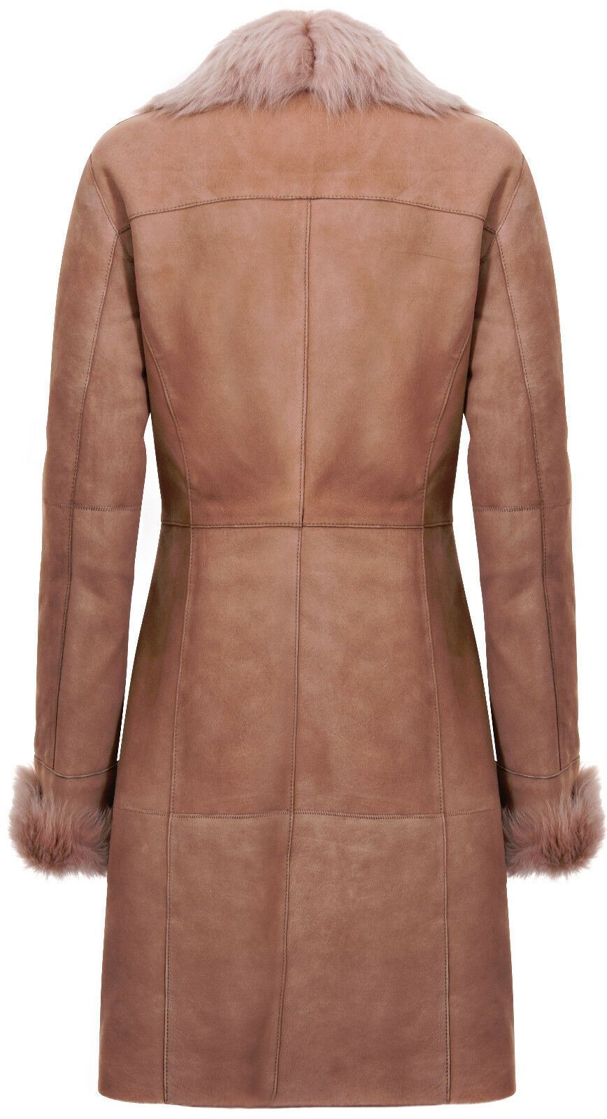 Womens Suede Merino Shearling Toscana Coat -Rochford