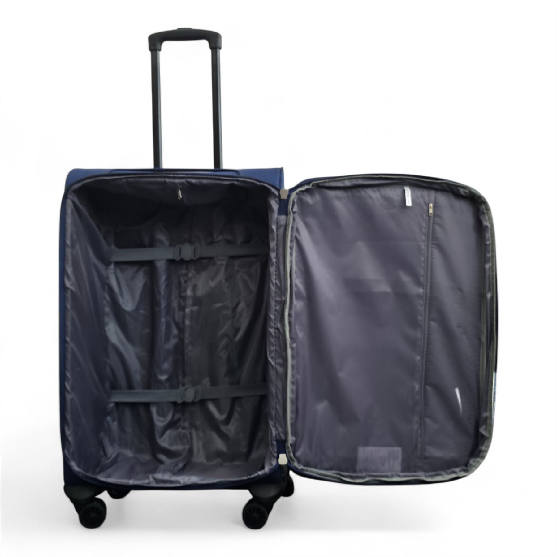 Gosford Set of 4 Soft Shell Suitcase in Navy Blue