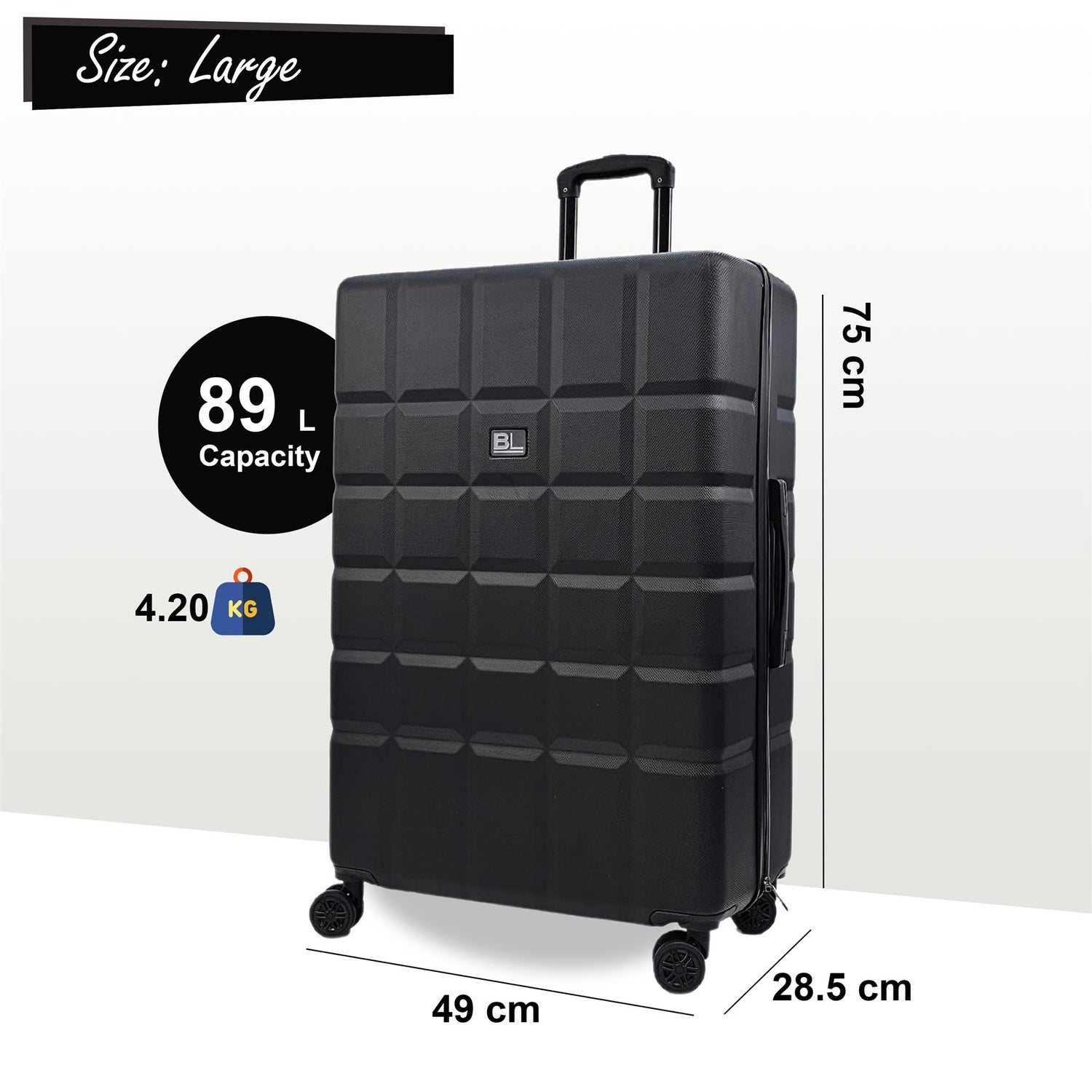 Hard Shell Classic 4 Wheel Travel Suitcase Set