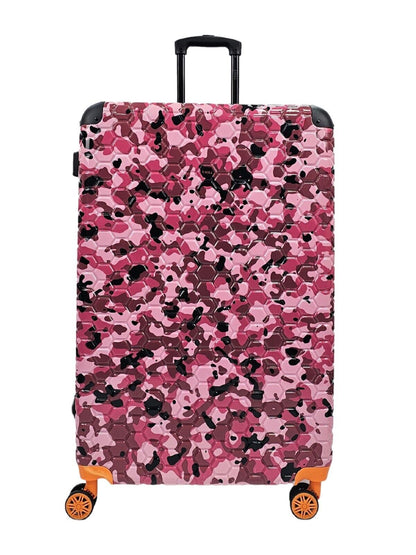 Hardshell Cabin Pink Suitcase Set Robust 8 Wheel ABS Luggage Travel Bag