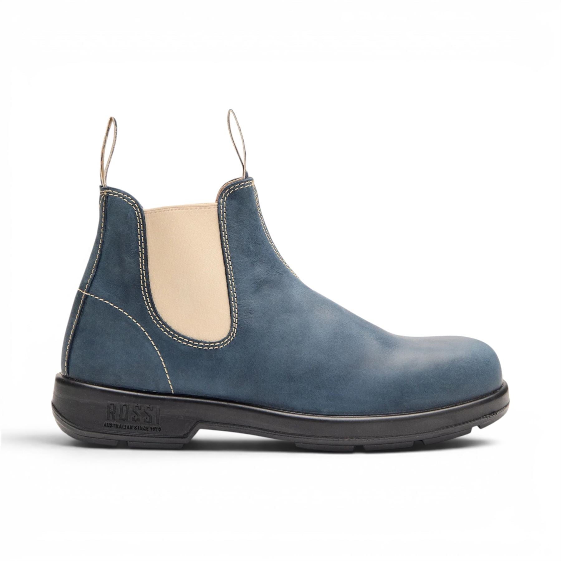Rossi 404 Storm Blue Leather Outdoor Chelsea Boots - Spinifex