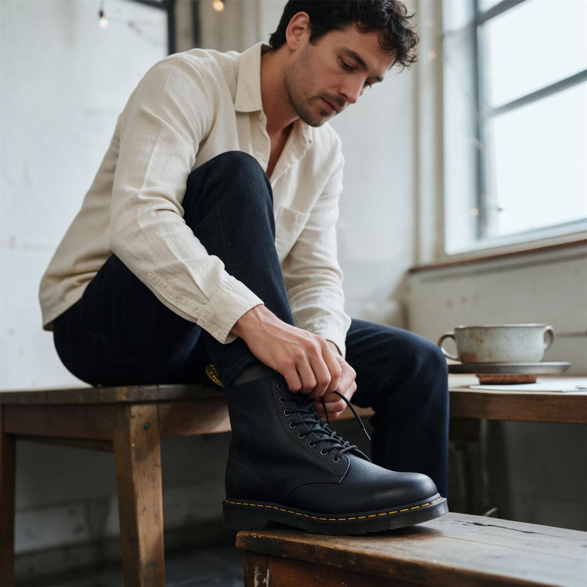 Dr Martens 1460 Ambassador Black Soft Leather Combat Boots -  31981001