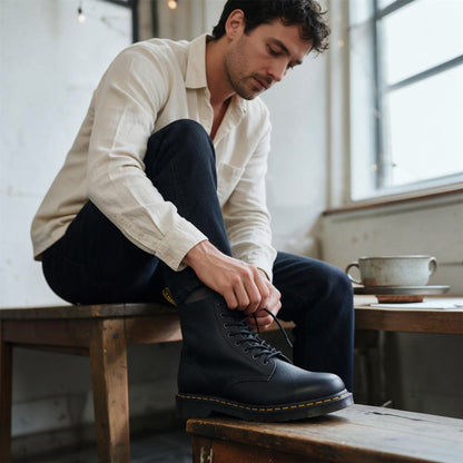 Dr Martens 1460 Ambassador Black Soft Leather Combat Boots -  31981001