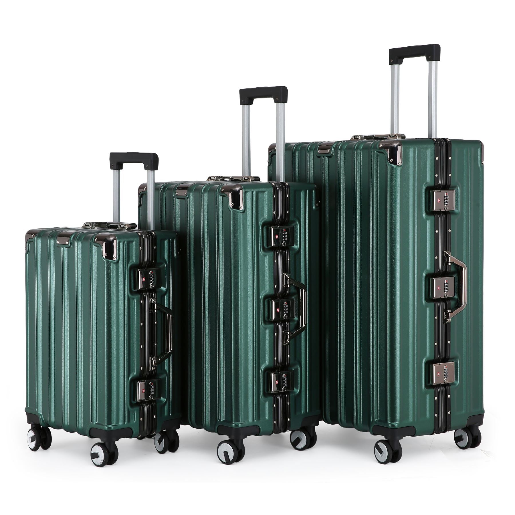 Airdrie Set of 3 Hard Shell Suitcase in Green