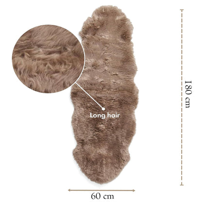 Genuine Sheepskin Double Natural Fluffy Silky Soft Real Wool Rug