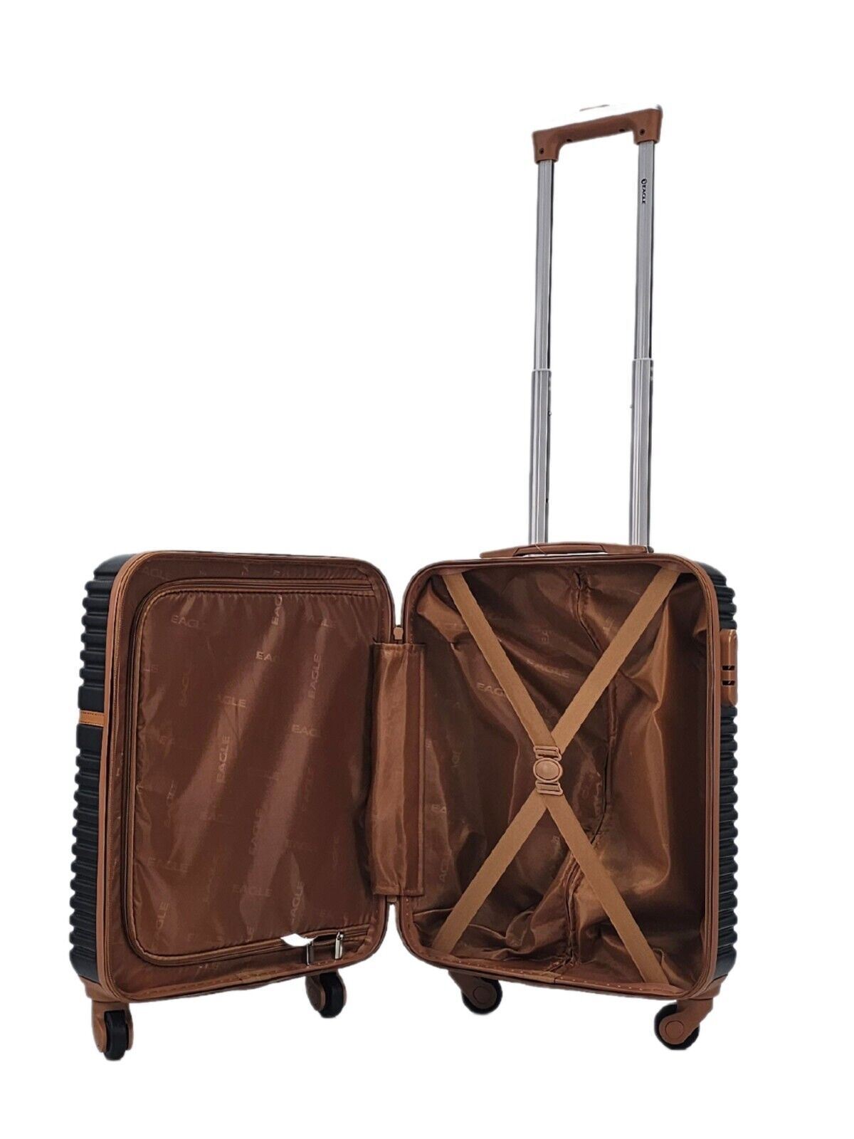 Hardshell Cabin Grey Suitcase Set Robust 4 Wheel ABS Luggage Travel Bag