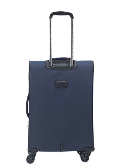 Clayton Medium Soft Shell Suitcase in Navy