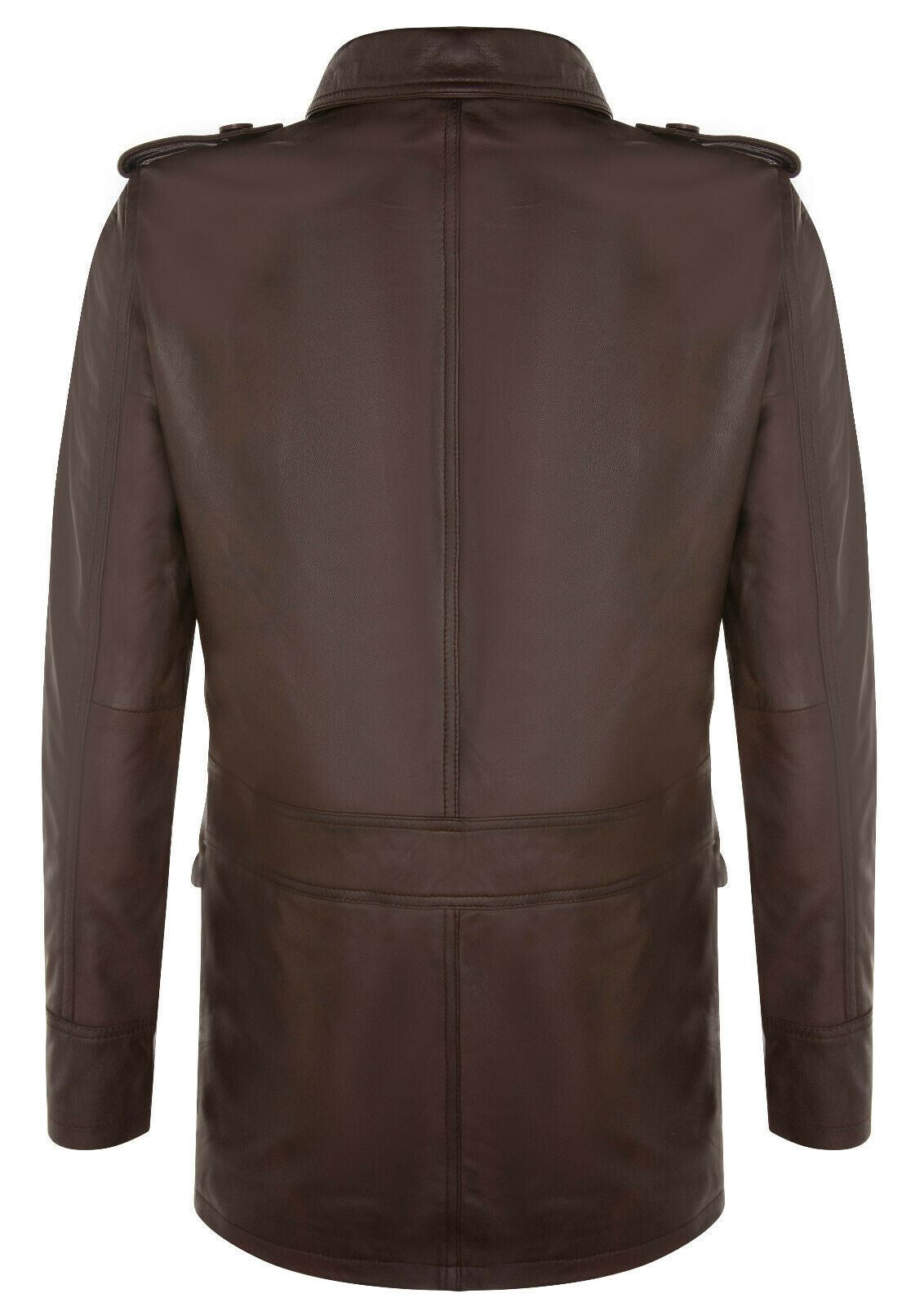 Mens Leather Safari Style Overcoat-Eastbourne