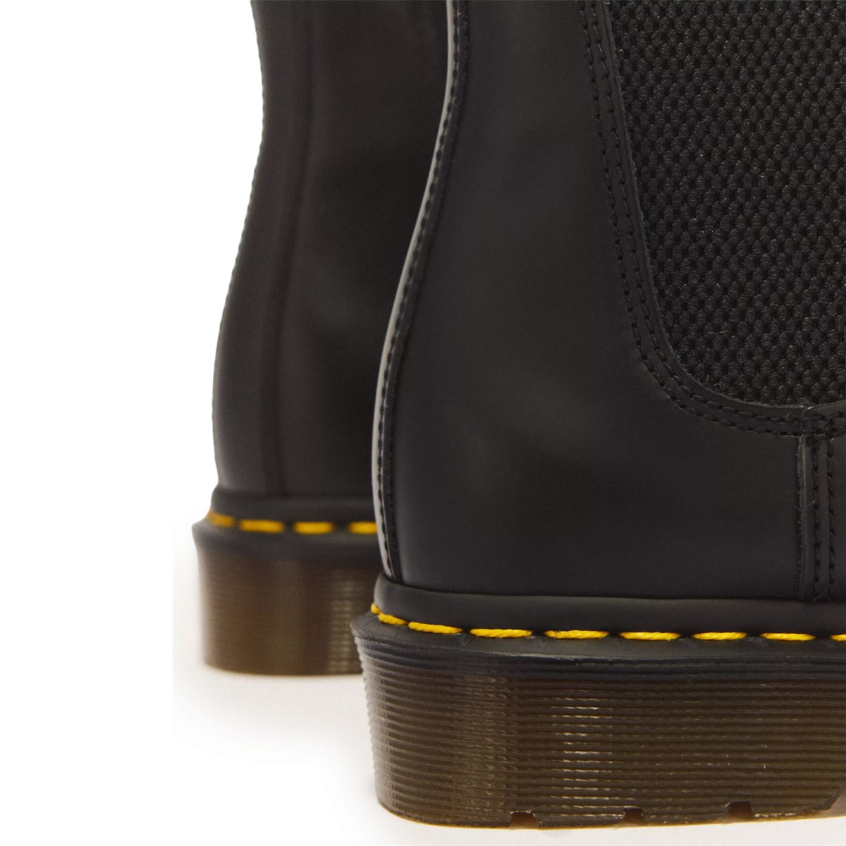Dr Martens 2976 Yellow Stitch Black Leather Chelsea Boots - 22227001