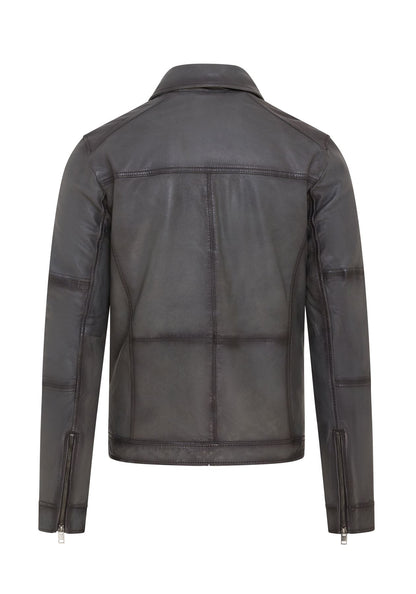 Mens Classic Leather Biker Jacket - Bettles