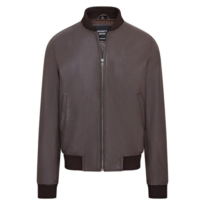 Mens Soft Leather MA-1 Varsity Bomber Jacket  - Uppingham